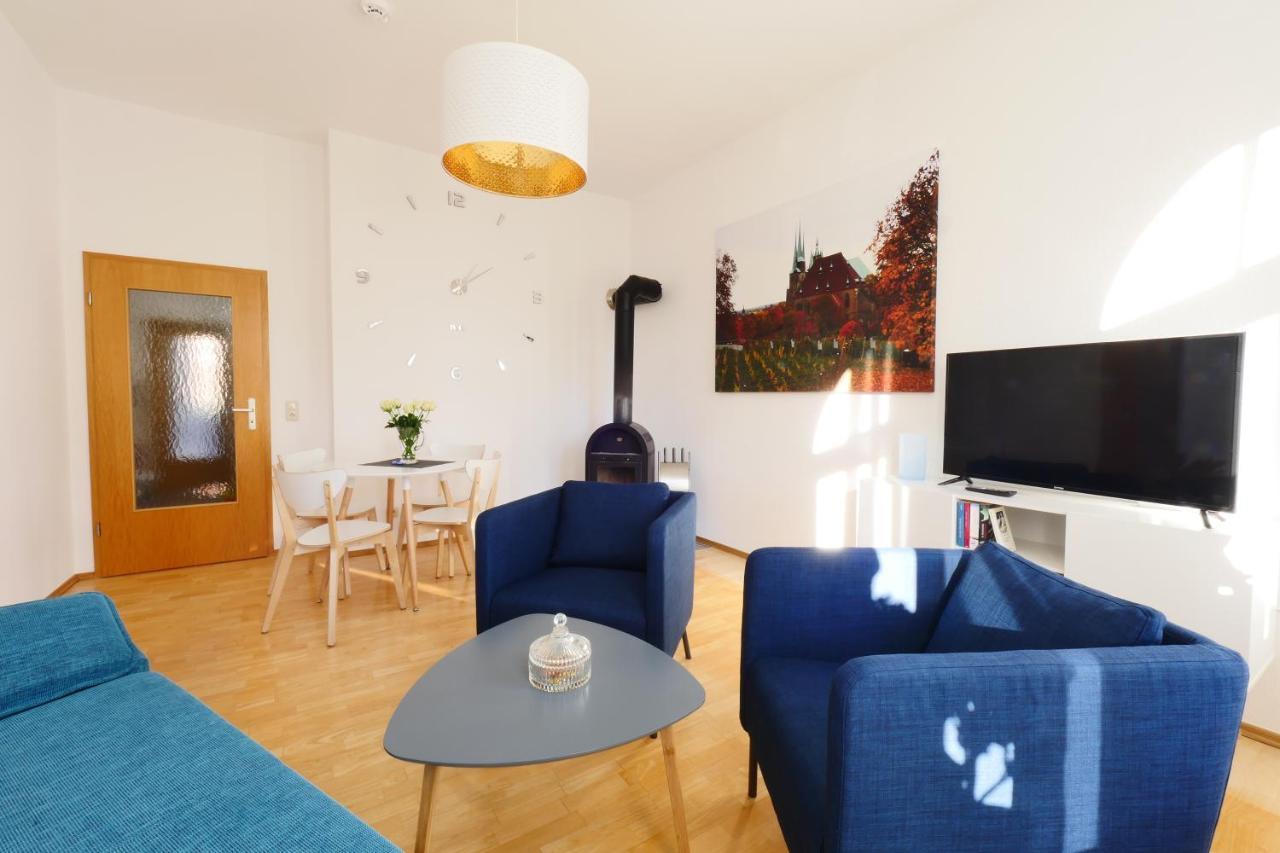 Wohnung Mit Blick Auf Die Zitadelle Petersberg - 3 Zimmer 에르푸르트 외부 사진